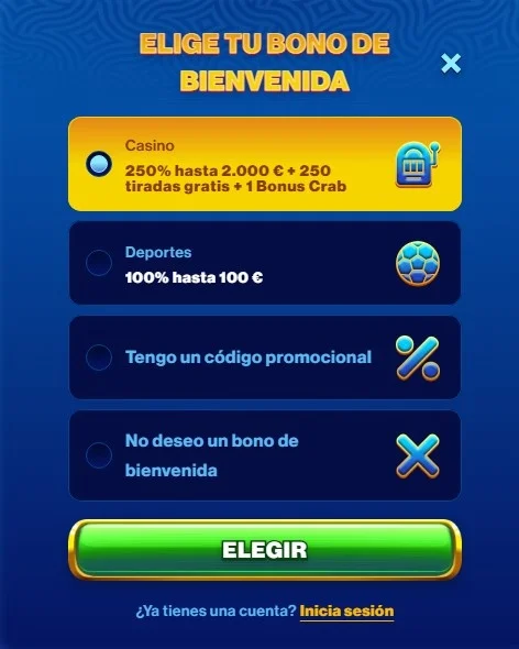 Spins of Glory Casino registro